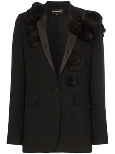 Ann Demeulemeester однобортный тренч с 3D цветами