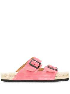 Manebi double buckle sandals