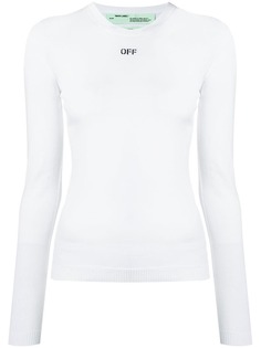 Off-White трикотажный джемпер с логотипом