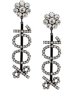 Ashley Williams 100% text embellished earrings