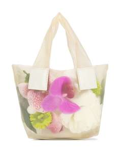 Kara mini floral print tote bag