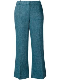 Kiltie flare-bottom trousers