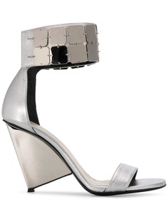 Alain Tondowski structured sandals with ankle strap