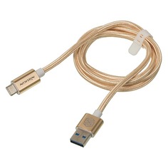 Кабель Elite, USB Type-C (m), USB 3.0 A(m), 1м, золотистый [nlk-874004y0492] Noname