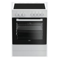 Электрическая плита BEKO FSE67100GWS, стеклокерамика, белый