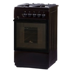 Газовая плита FLAMA FG 24028 B, газовая духовка, коричневый