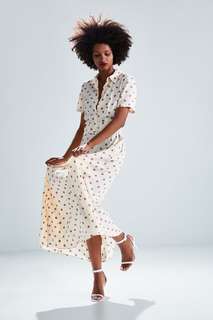 Длинное платье в горошек Zara