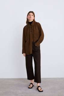 Джинсы zw premium straight cropped Zara