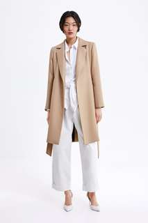 Пальто с поясом Zara