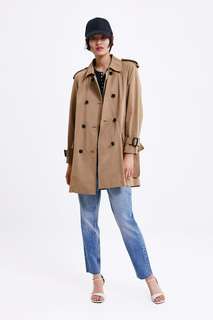 Тренч с ремнем Zara