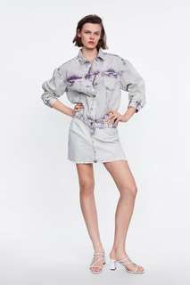 Джинсовая куртка с эффектом потертости Zara