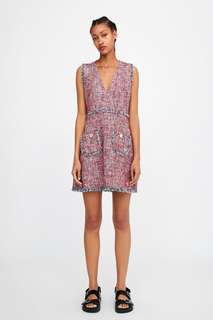 Платье из твида Zara