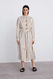 Туника в полоску с карманами Zara
