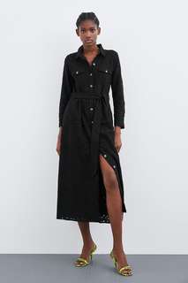 Платье с ажурной вышивкой Zara