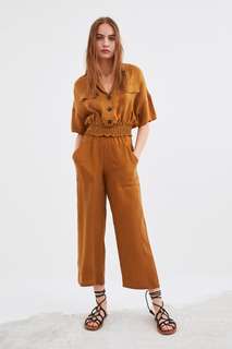Укороченная рубашка струящегося кроя Zara