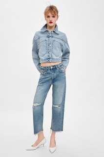 Прямые джинсы со средней посадкой Zara