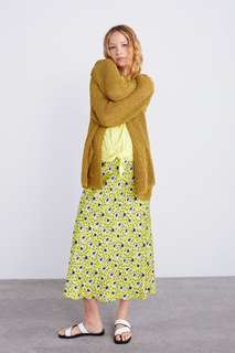 Длинная юбка с цветочным принтом Zara