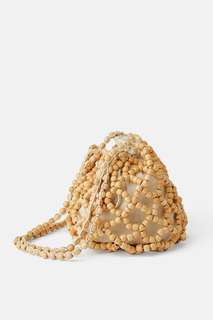 Сумка из деревянных бусин Zara