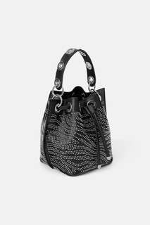 Сумка-мешок с заклепками Zara