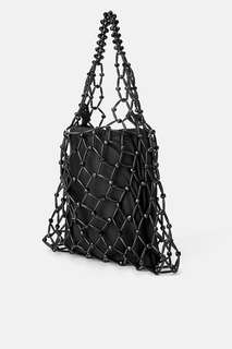 Комбинированная сумка-мешок Zara