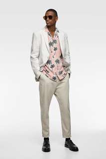 Рубашка с принтом «пальмы» Zara