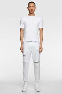 Укороченные джинсы свободного кроя Zara
