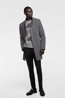 Пальто из текстурной ткани Zara
