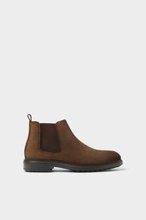 Коричневые кожаные ботинки - zara light Zara