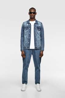 Джинсовая куртка с принтом Zara