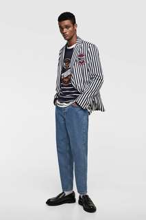 Костюмный пиджак в полоску Zara