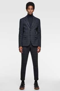 Трикотажный костюм комфортного кроя в клетку Zara
