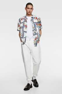 Рубашка с принтом порта Zara