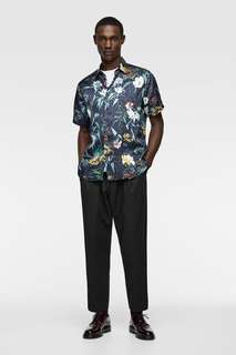 Рубашка с цветочным принтом Zara