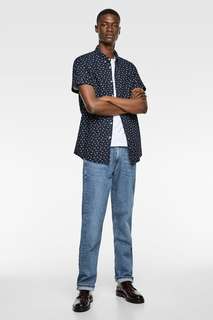 Рубашка оксфорд с цветочным принтом Zara