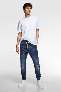 Спортивные брюки из мягкой джинсовой ткани Zara
