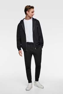 Толстовка в байкерском стиле с капюшоном Zara