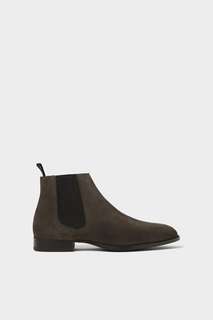 Серые замшевые ботинки Zara