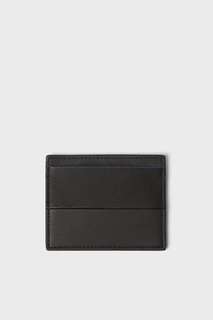 Черный кошелек для карточек с синими вставками Zara