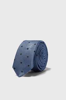 Узкий жаккардовый галстук в горошек Zara