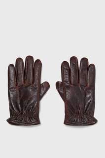 Комбинированные кожаные перчатки Zara