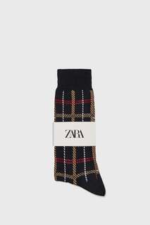 Жаккардовые носки в клетку Zara
