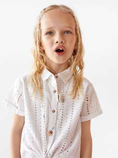 Рубашка с ажурной вышивкой Zara