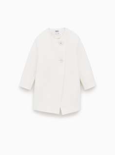 Двубортное пальто с пуговицами Zara