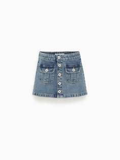 Джинсовая юбка с карманами Zara