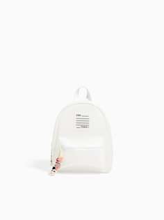 Белый прозрачный мини-рюкзак из винила Zara