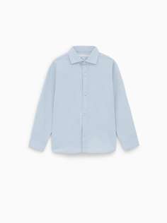 Рубашка с текстурным узором и итальянским воротником Zara