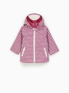 Дождевик с деталями в клетку Zara