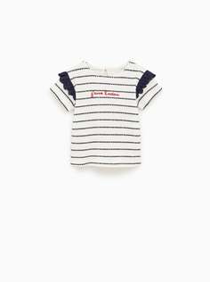 Топ с вышитыми полосами Zara