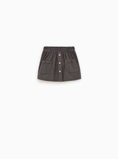 Присборенная юбка с карманами Zara