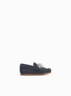 Мокасины кожаные Zara